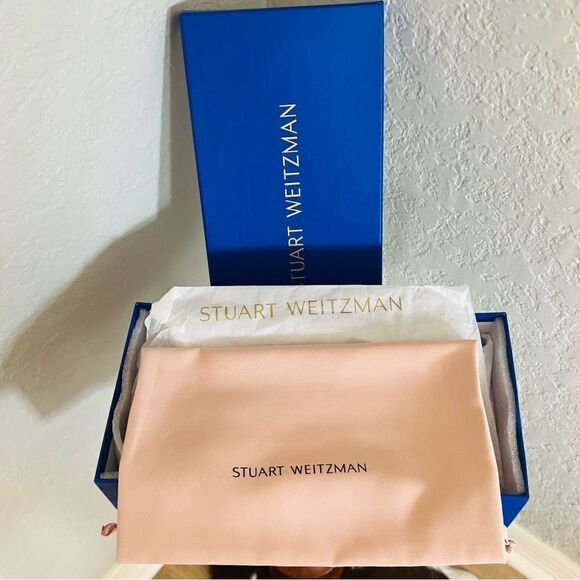 STUART WEITZMAN‎ Elodie Chill Faux Fur Slide Slipper Sandal Size 9 Cranberry NWT - Picture 8 of 17